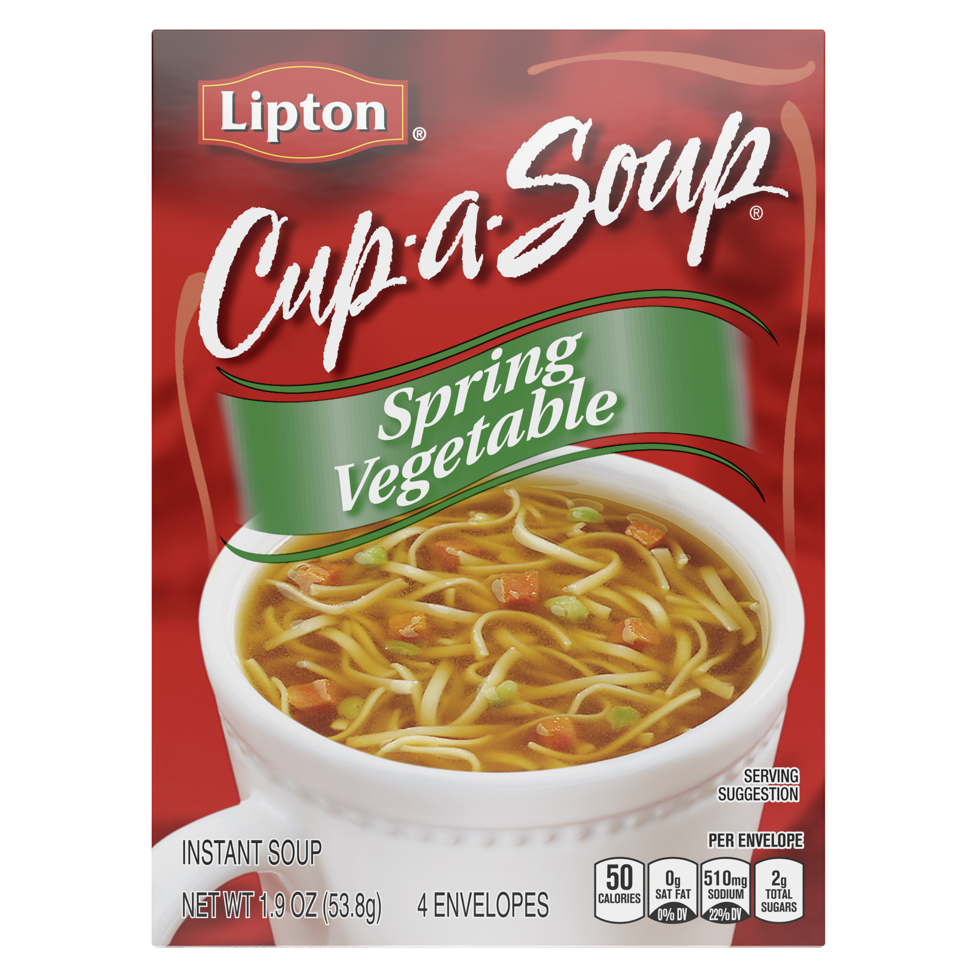 slide 4 of 4, Lipton Cup-A-Soup Instant Soup Mix Spring Vegetable, 1.9 oz, 1.9 oz