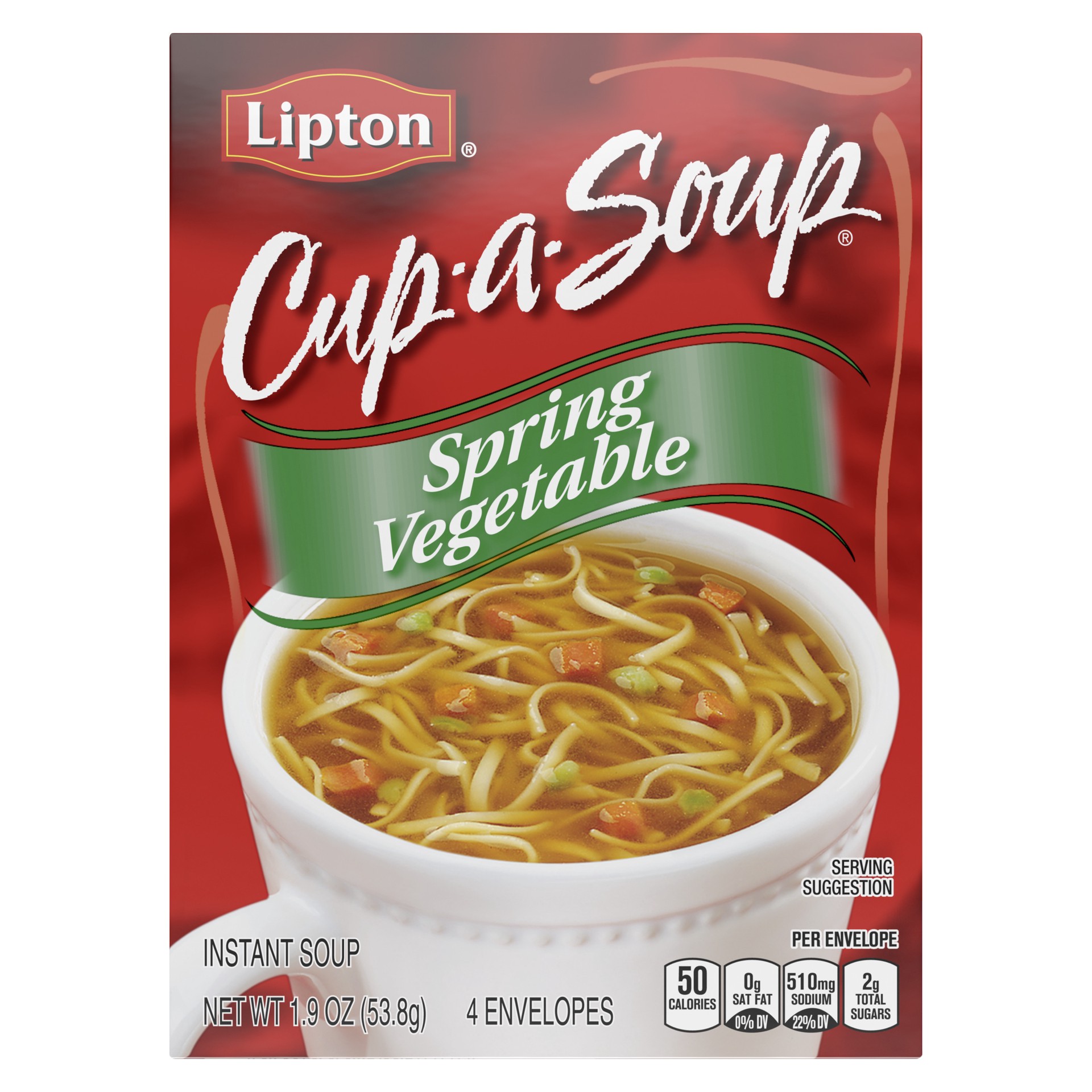 slide 1 of 4, Lipton Cup-A-Soup Instant Soup Mix Spring Vegetable, 1.9 oz, 1.9 oz