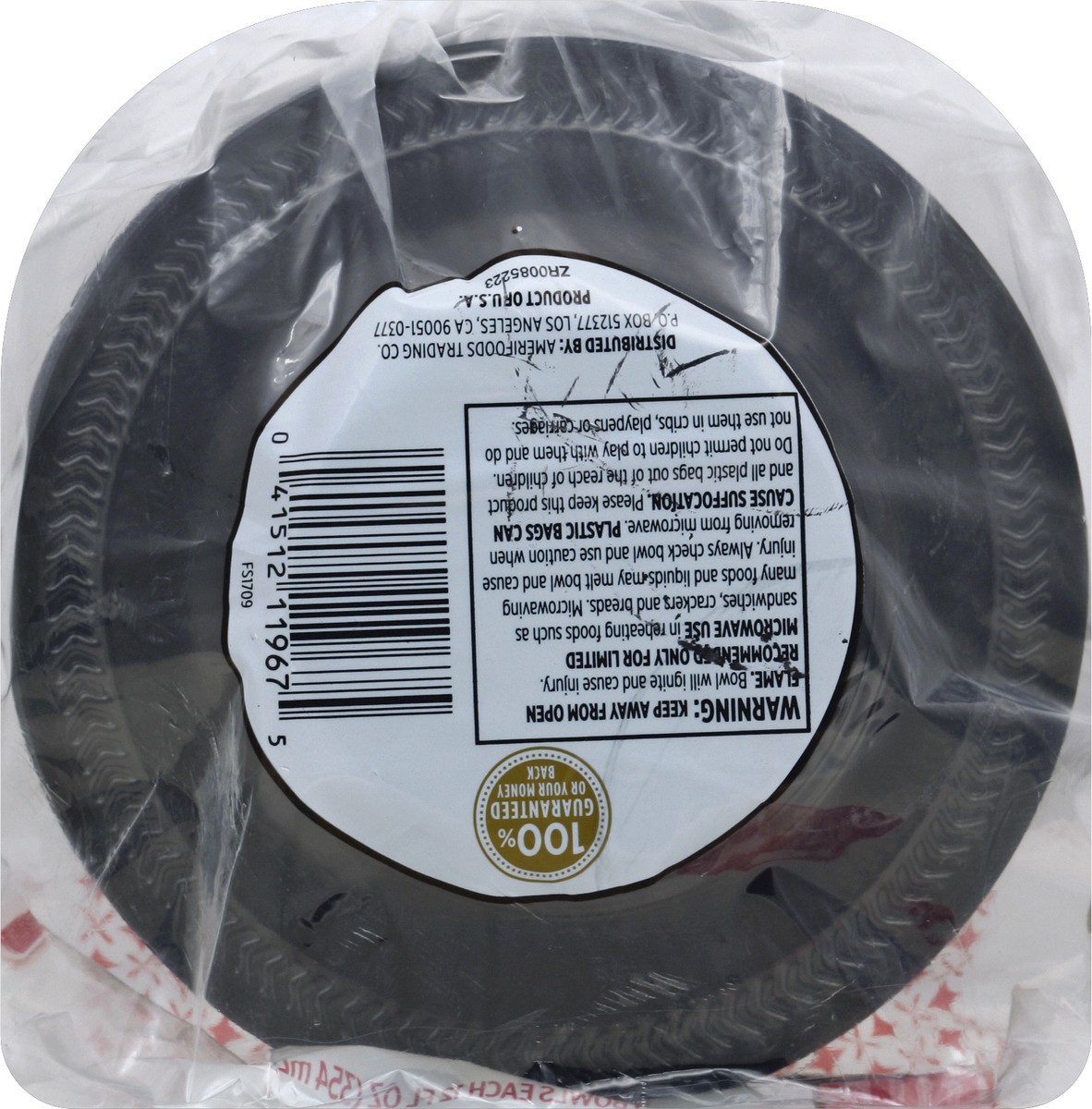 slide 5 of 6, First Street Black Plastic Bowls, 75 ct