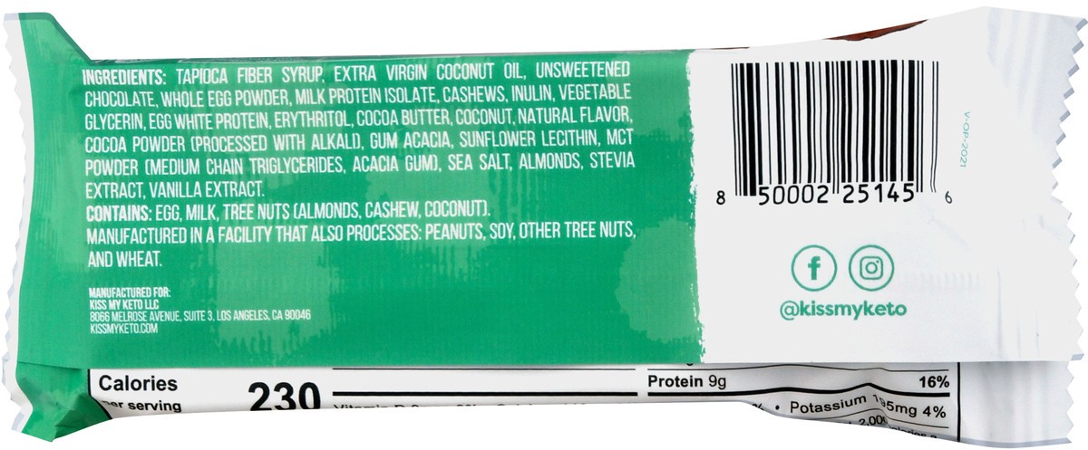 slide 5 of 9, Kiss My Keto Chocolate Coconut Flavored Bar 1.76 oz Wrapper, 1.76 oz