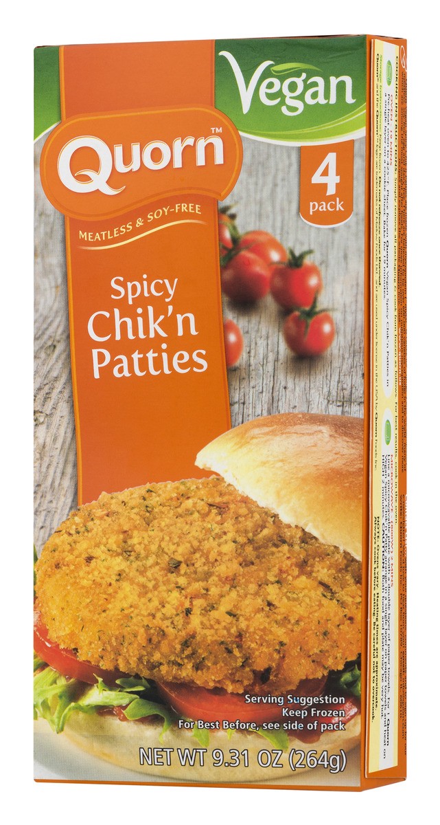 slide 11 of 11, Quorn Vegan Meatless ChiQin Spicy Patties, 4 ct