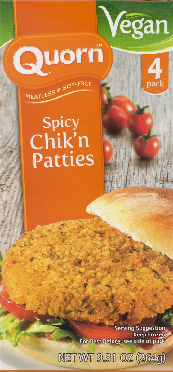 slide 10 of 11, Quorn Vegan Meatless ChiQin Spicy Patties, 4 ct