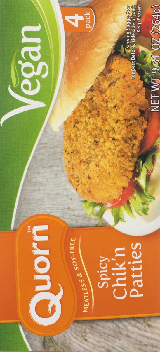 slide 6 of 11, Quorn Vegan Meatless ChiQin Spicy Patties, 4 ct