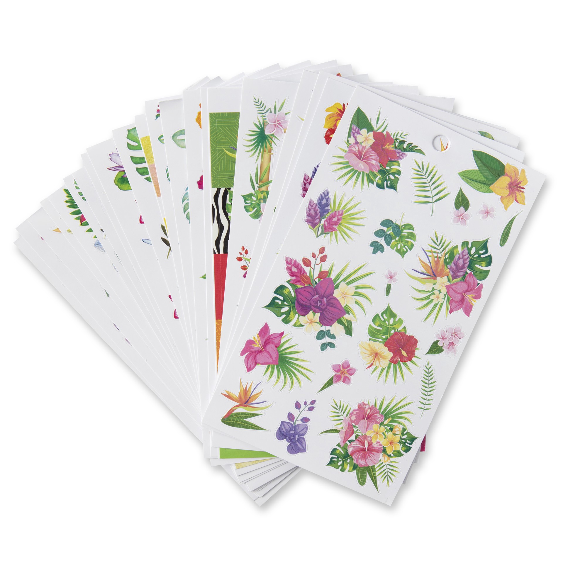 slide 3 of 4, Tropical Flower Stickers By Recollections, 4 in x 8.5 in