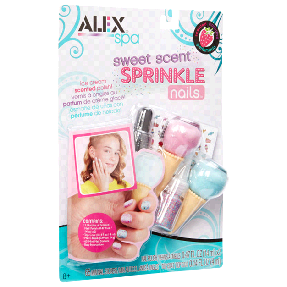 slide 2 of 3, ALEX Spa Sweet Scent Sprinkle Nails, 1 ct