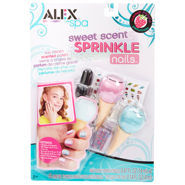 slide 1 of 1, ALEX Spa Sweet Scent Sprinkle Nails, 1 ct