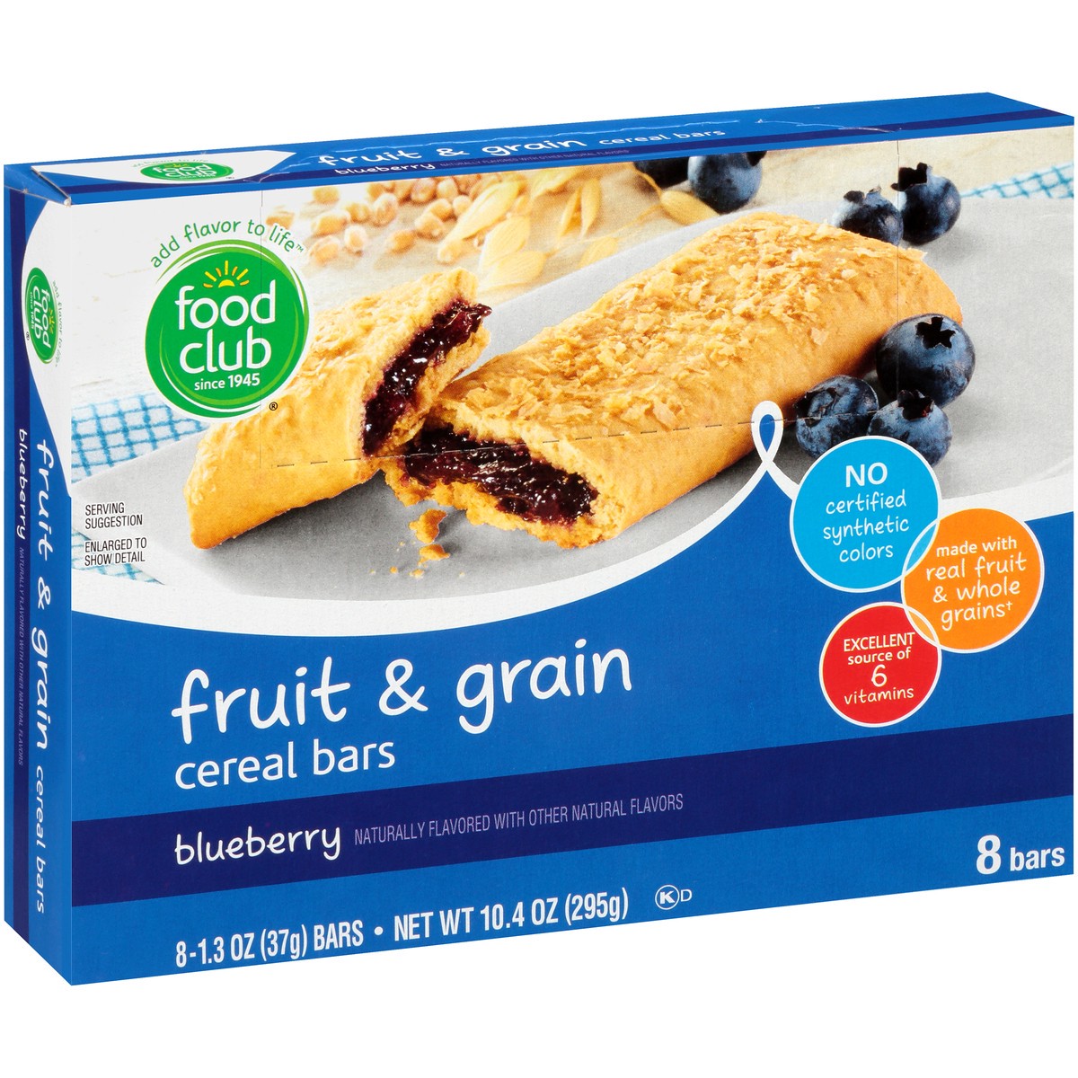 slide 3 of 10, Food Club Blueberry Fruit & Grain Cereal Bars, 10.4 oz