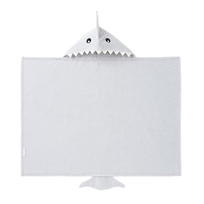 slide 3 of 4, Elegant Baby Shark Hooded Towel - Grey, 1 ct
