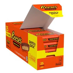 Reese's Milk Chocolate Peanut Butter Snack Size, Gluten Free, Individually Wrapped, Pantry Pack Cups Candy - 25 x 0.55 oz