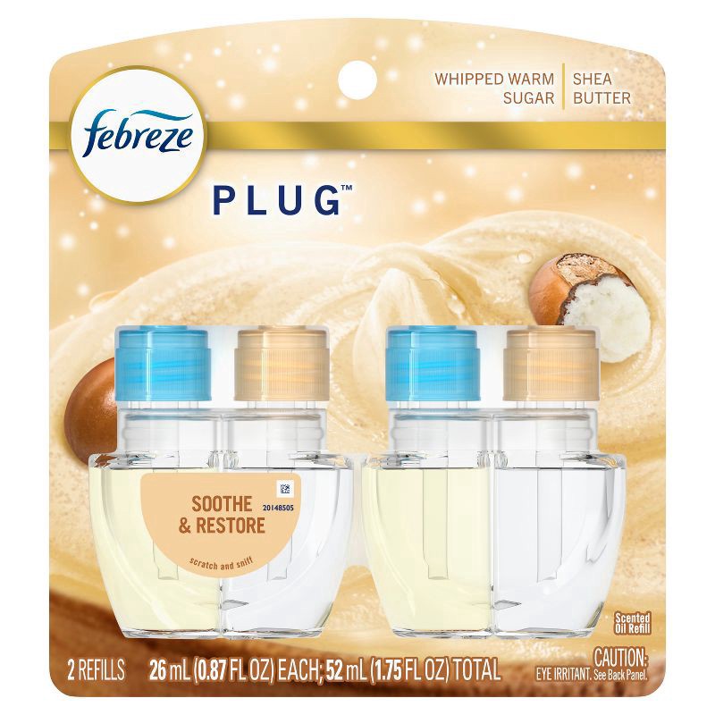 slide 4 of 10, Febreze Plug Dual Refill Air Freshener Soothe & Restore - 1.75 fl oz/2ct, 2 ct; 1.75 fl oz