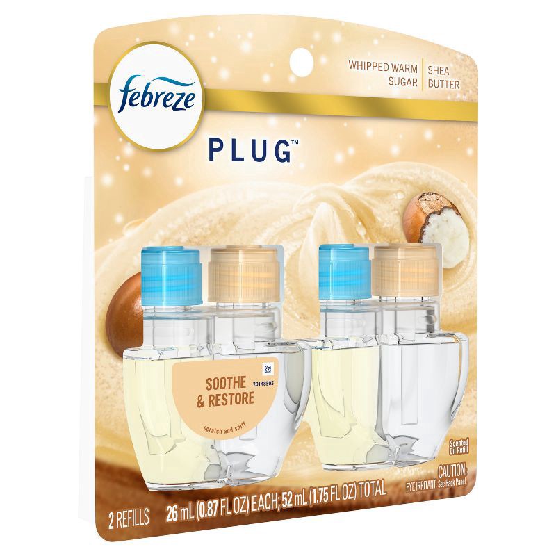 slide 9 of 10, Febreze Plug Dual Refill Air Freshener Soothe & Restore - 1.75 fl oz/2ct, 2 ct; 1.75 fl oz