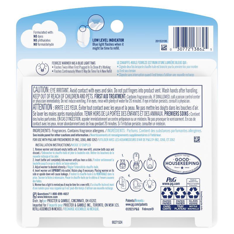 slide 2 of 10, Febreze Plug Dual Refill Air Freshener Soothe & Restore - 1.75 fl oz/2ct, 2 ct; 1.75 fl oz