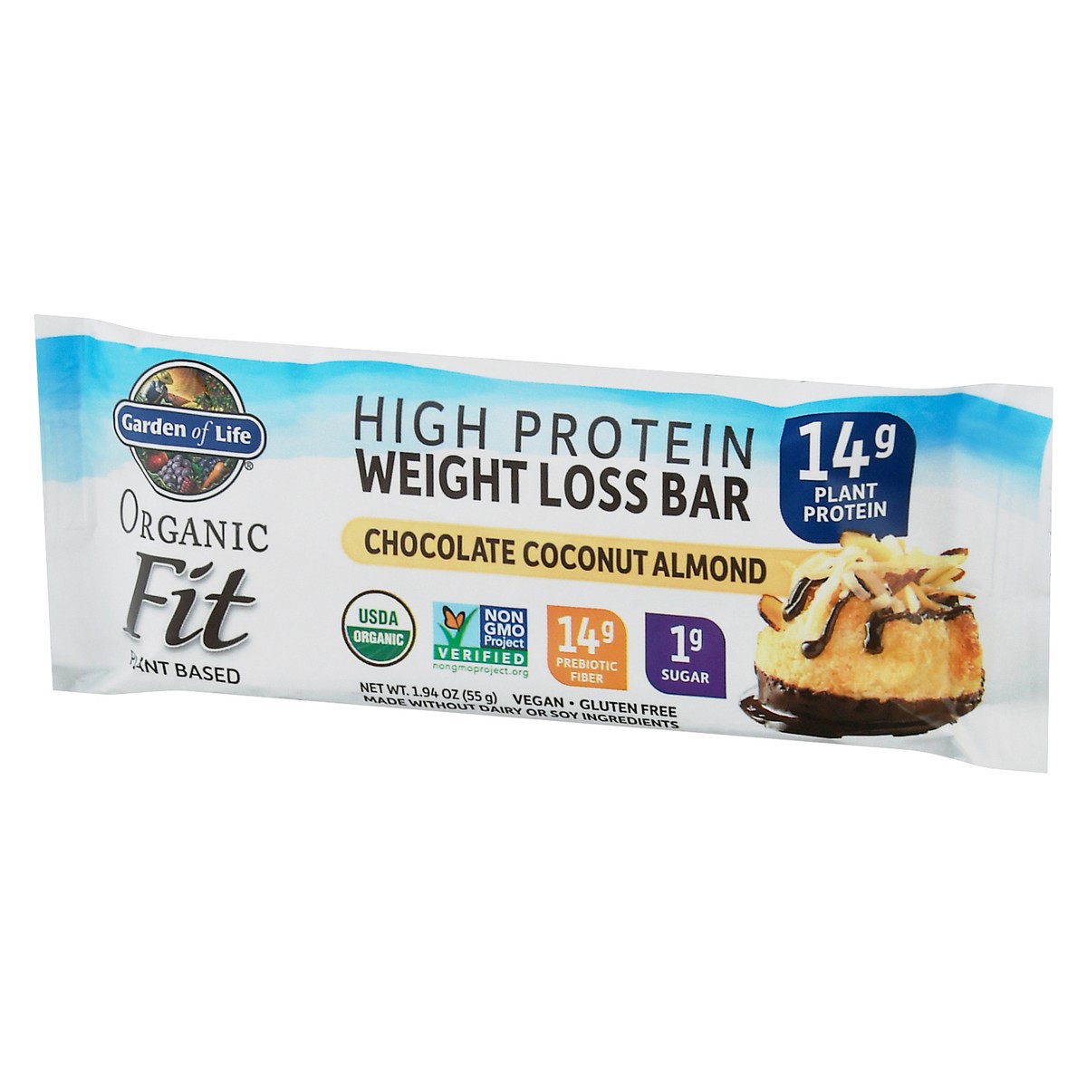 slide 12 of 12, Garden of Life Organic Fit High Protein Chocolate Coconut Almond Weight Loss Bar 1.94 oz, 1.94 oz