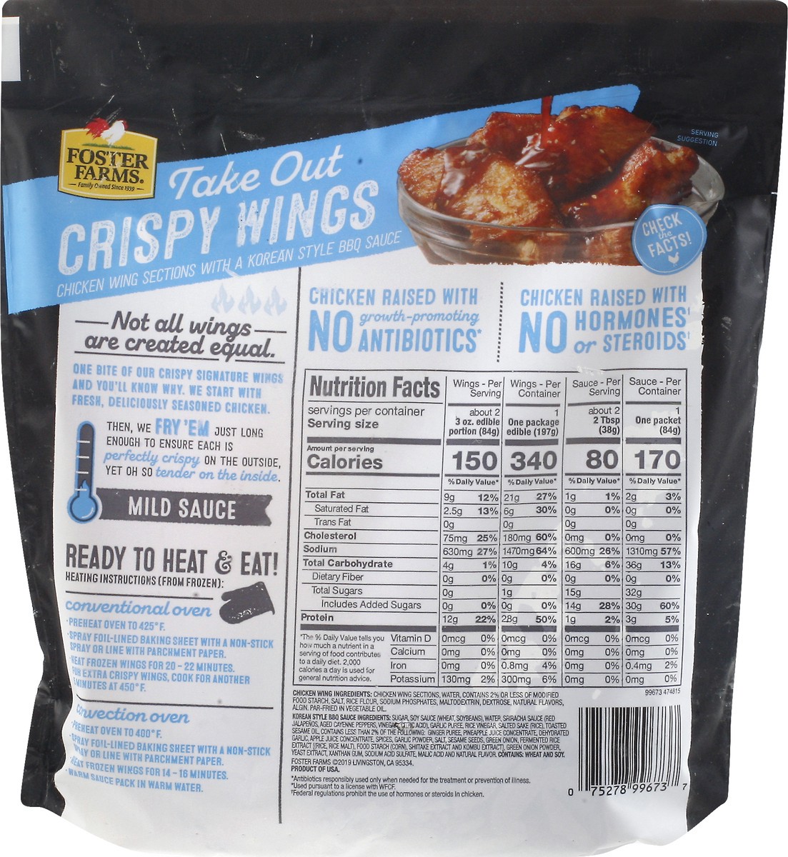 slide 5 of 12, Foster Farms Take Out Korean Style BBQ Crispy Wings 16 oz, 16 oz