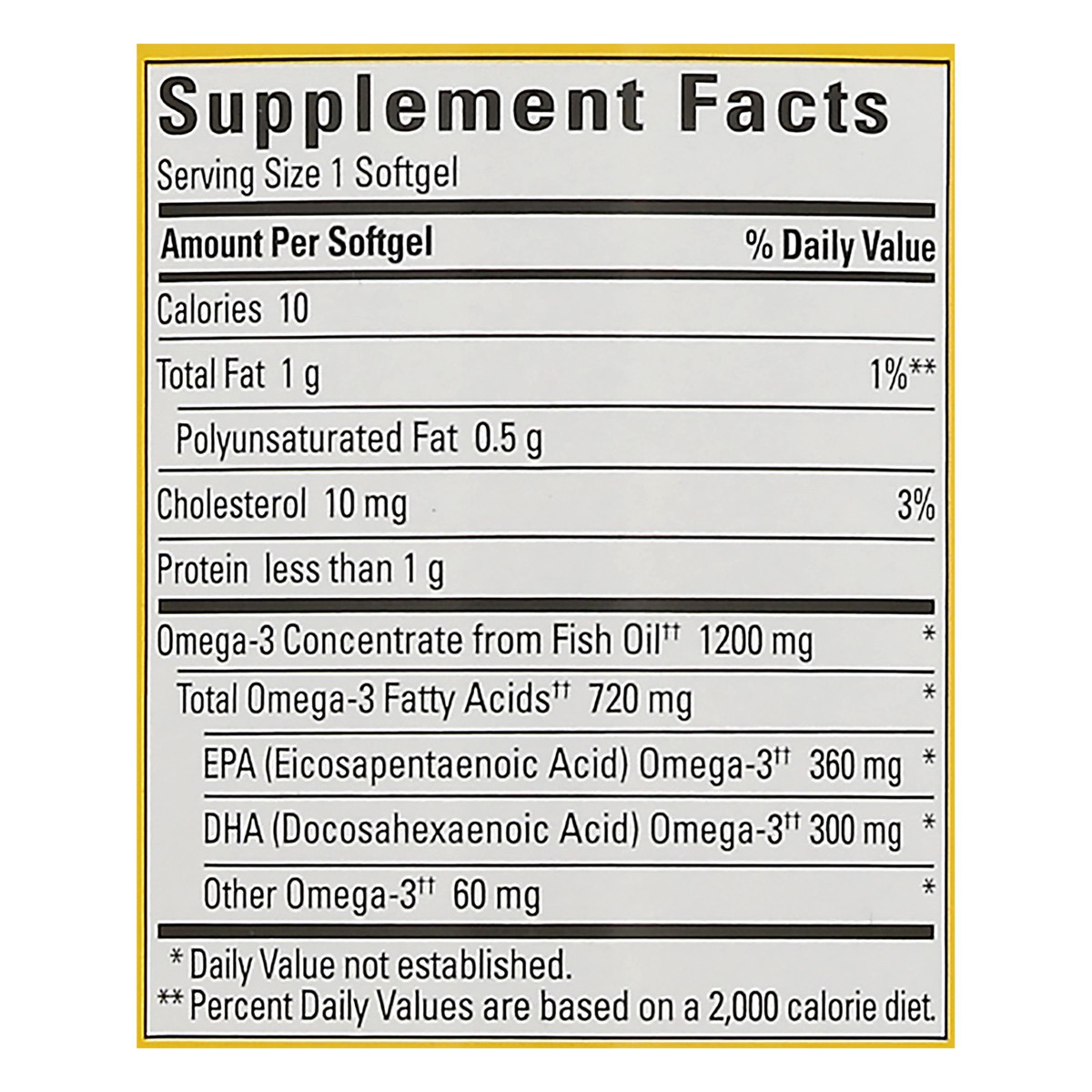 slide 9 of 12, Nature Made Omega 3 Fish Oil 1200 mg, Fish Oil Supplements as Ethyl Esters, Omega 3 Fish Oil for Healthy Heart, Brain and Eyes Support, One Per Day, Omega 3 Supplement with 100 Softgels, 100 ct