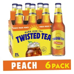 Twisted Tea Peach, Hard Iced Tea (12 fl. oz. Bottle, 6pk.)