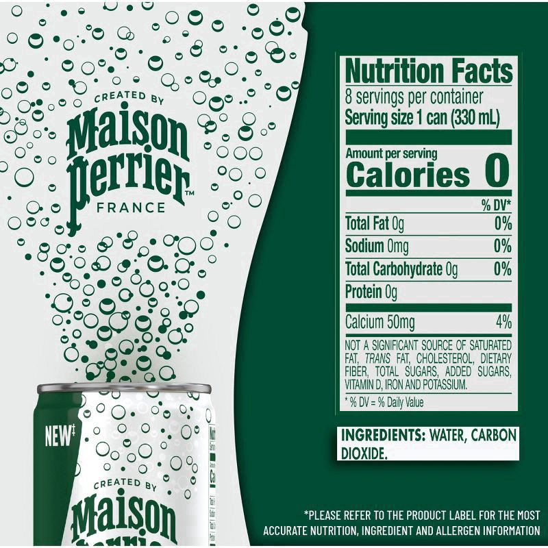 slide 2 of 7, Maison Perrier Forever Ultimate Sparkling Water, 11.15 FL OZ Cans, 8 Count 330 ml, 8 ct