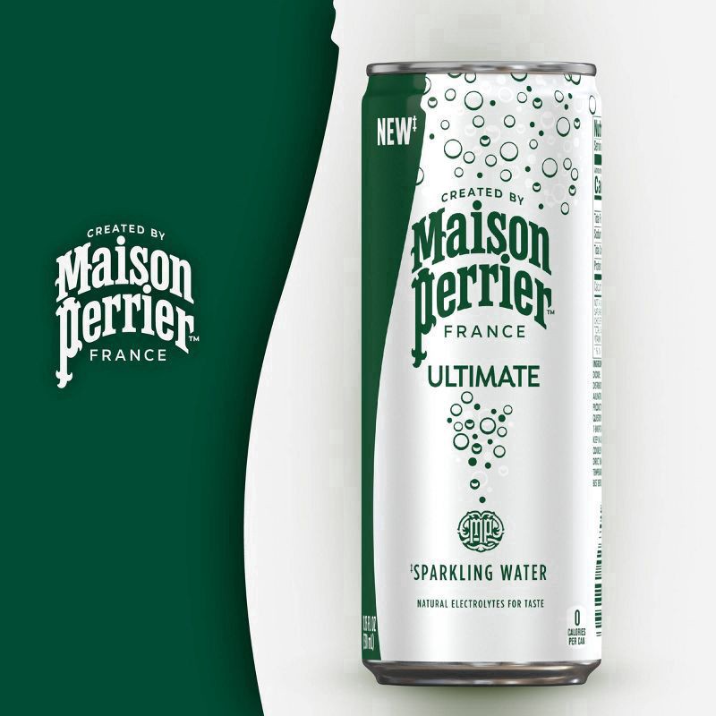 slide 4 of 7, Maison Perrier Forever Ultimate Sparkling Water, 11.15 FL OZ Cans, 8 Count 330 ml, 8 ct