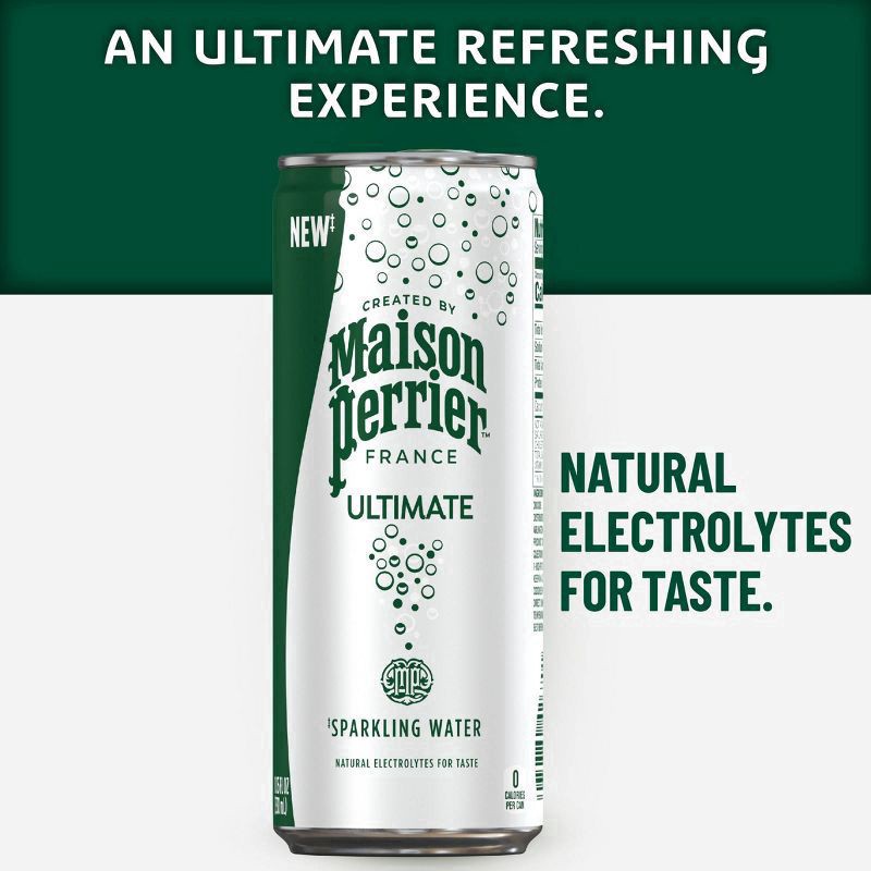 slide 6 of 7, Maison Perrier Forever Ultimate Sparkling Water, 11.15 FL OZ Cans, 8 Count 330 ml, 8 ct