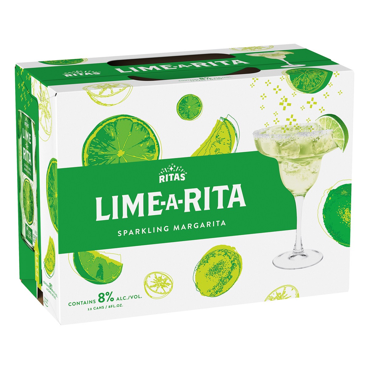 slide 9 of 9, RITAS™ Lime-A-Rita Sparkling Margarita Malt Beverage, 12 Pack 8 fl. oz. Cans, 12 ct; 8 oz