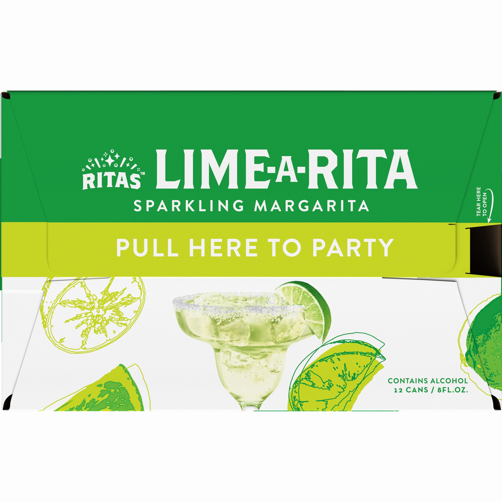 slide 1 of 9, RITAS™ Lime-A-Rita Sparkling Margarita Malt Beverage, 12 Pack 8 fl. oz. Cans, 12 ct; 8 oz