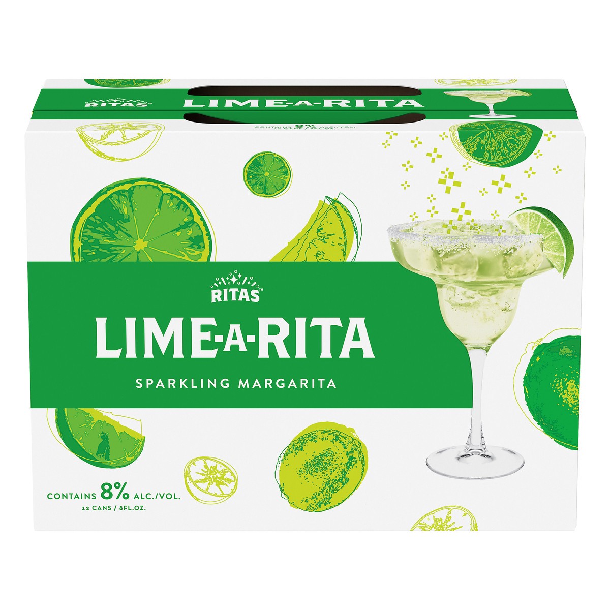 slide 1 of 9, RITAS Lime-A-Rita Sparkling Margarita 12 ea, 12 ct; 8 oz