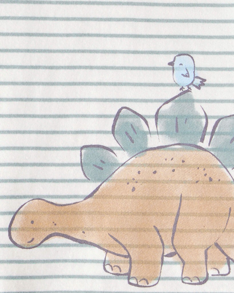 slide 3 of 3, Carter's Toddler 2-Piece Dinosaur Striped Hooded Tee & Jogger Set Multi 2T, 2 pc