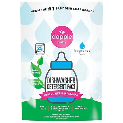slide 1 of 2, Dapple Baby Fragrance-Free Dishwasher Detergent Pacs, 15.9 oz