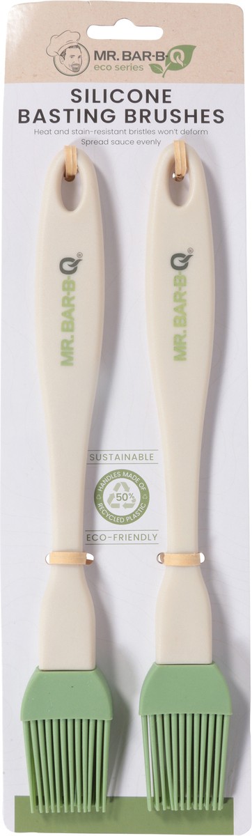 slide 4 of 12, Mr Bar B Q Sustainable Packaging 2 Pack Silicone Basting Brushes 1 Count - Each, 1 ct