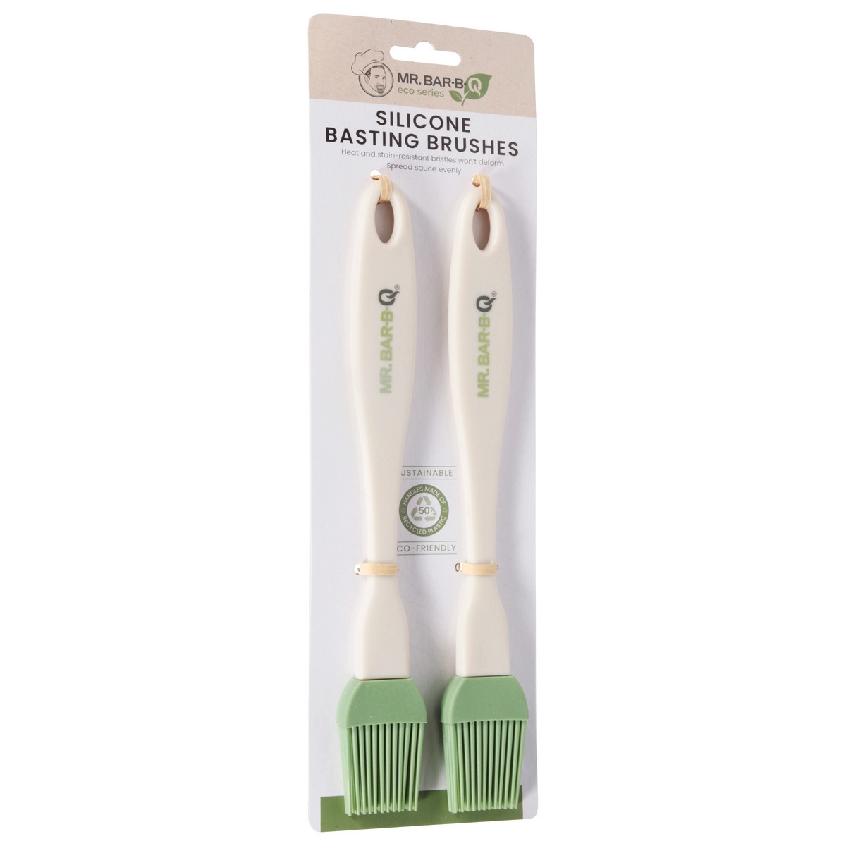 slide 3 of 12, Mr Bar B Q Sustainable Packaging 2 Pack Silicone Basting Brushes 1 Count - Each, 1 ct