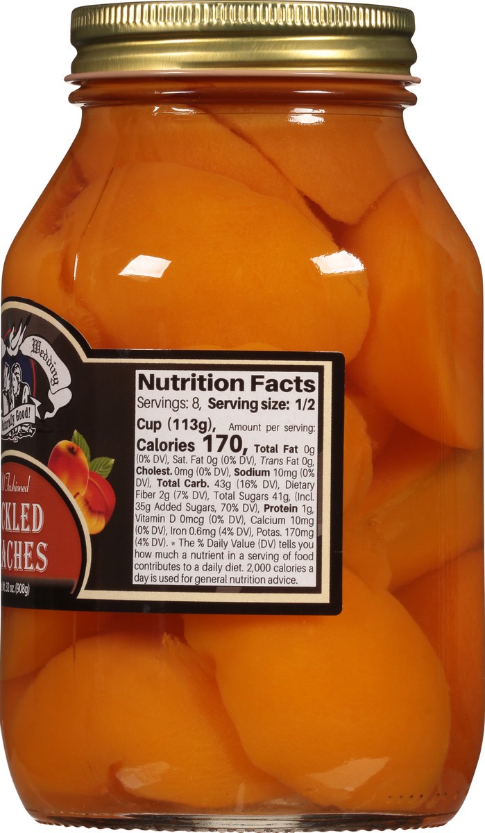 slide 8 of 9, Amish Wedding Pickled Peaches, 32 oz