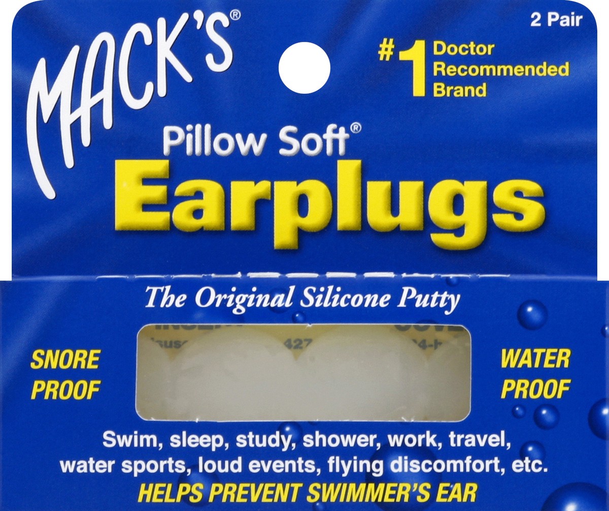 slide 1 of 3, Eye/Ear Care Macks Soft Earplugs 2 Pair, 1 ct