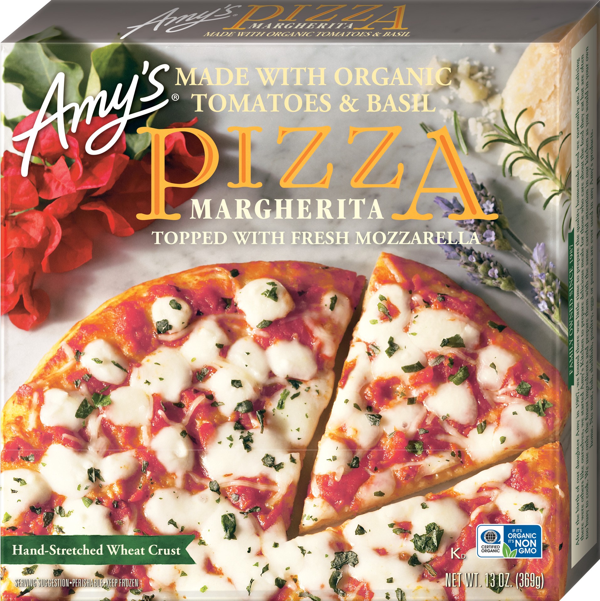 slide 1 of 1, Amy's Kitchen Margherita Pizza, 13 oz