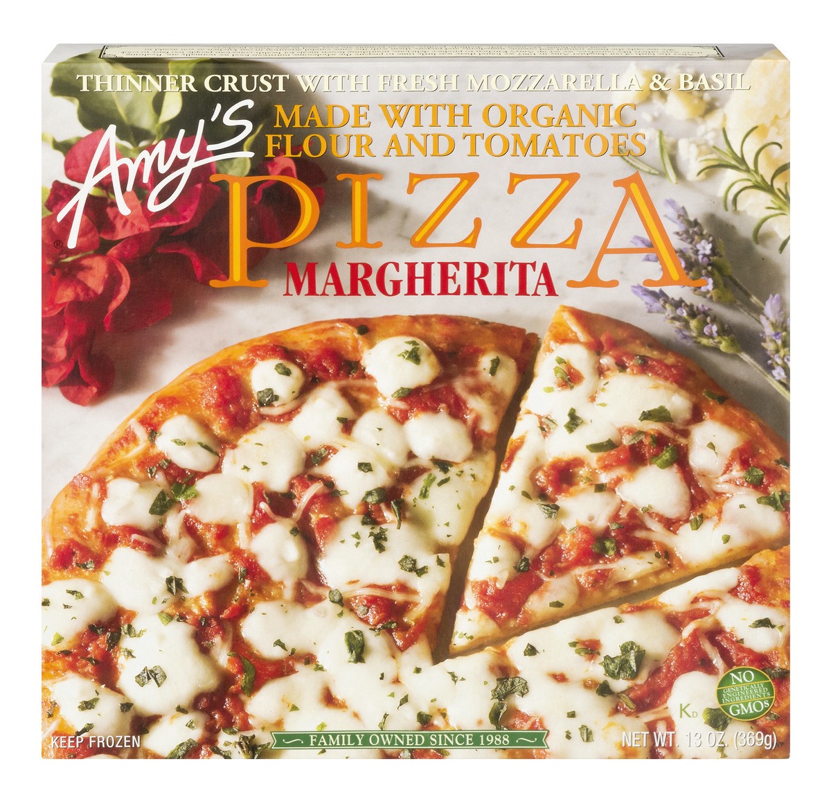 slide 1 of 1, Amy's Margherita Pizza, Full Size, 13 oz