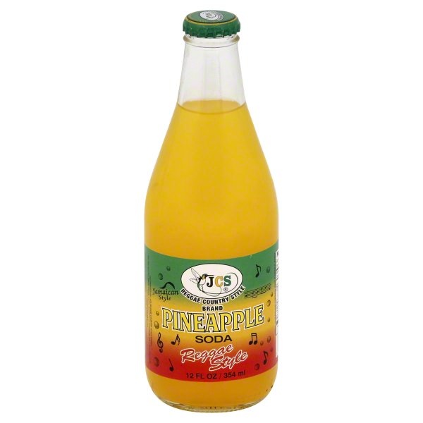 slide 1 of 1, JCS Jamaican Country Style Pineapple Soda, 12 oz