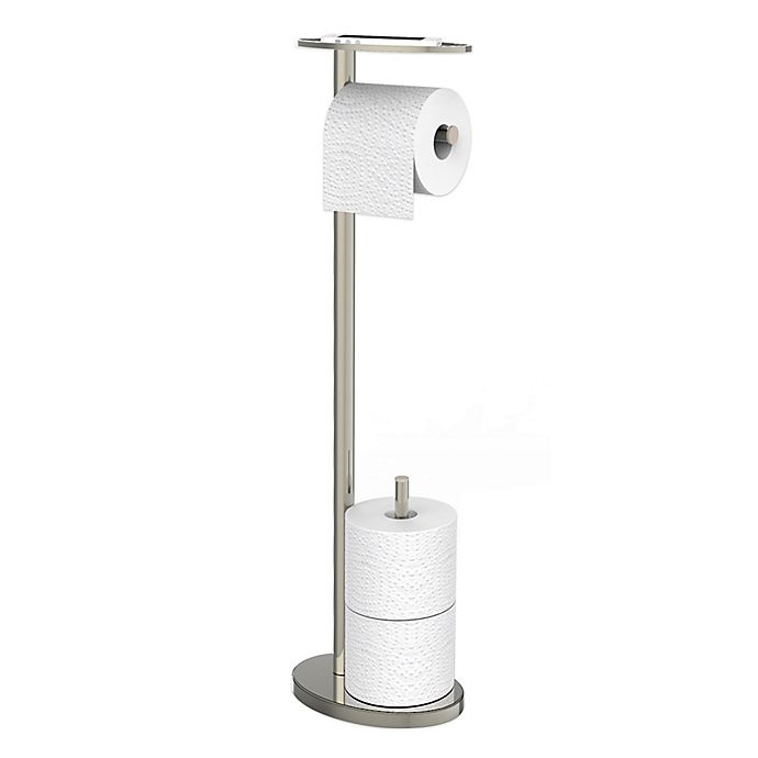 slide 1 of 3, Better Living OVO Toilet Caddy - Polished Nickel, 1 ct