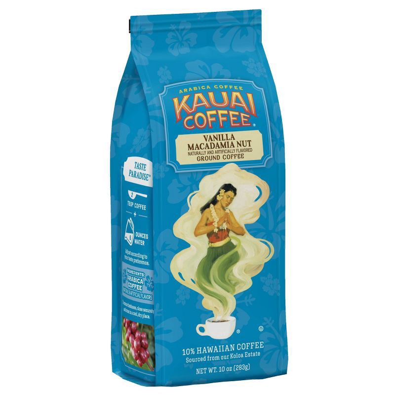 slide 1 of 5, Kauai Coffee Vanilla Macadamia Nut Ground Coffee - 10 oz, 10 oz