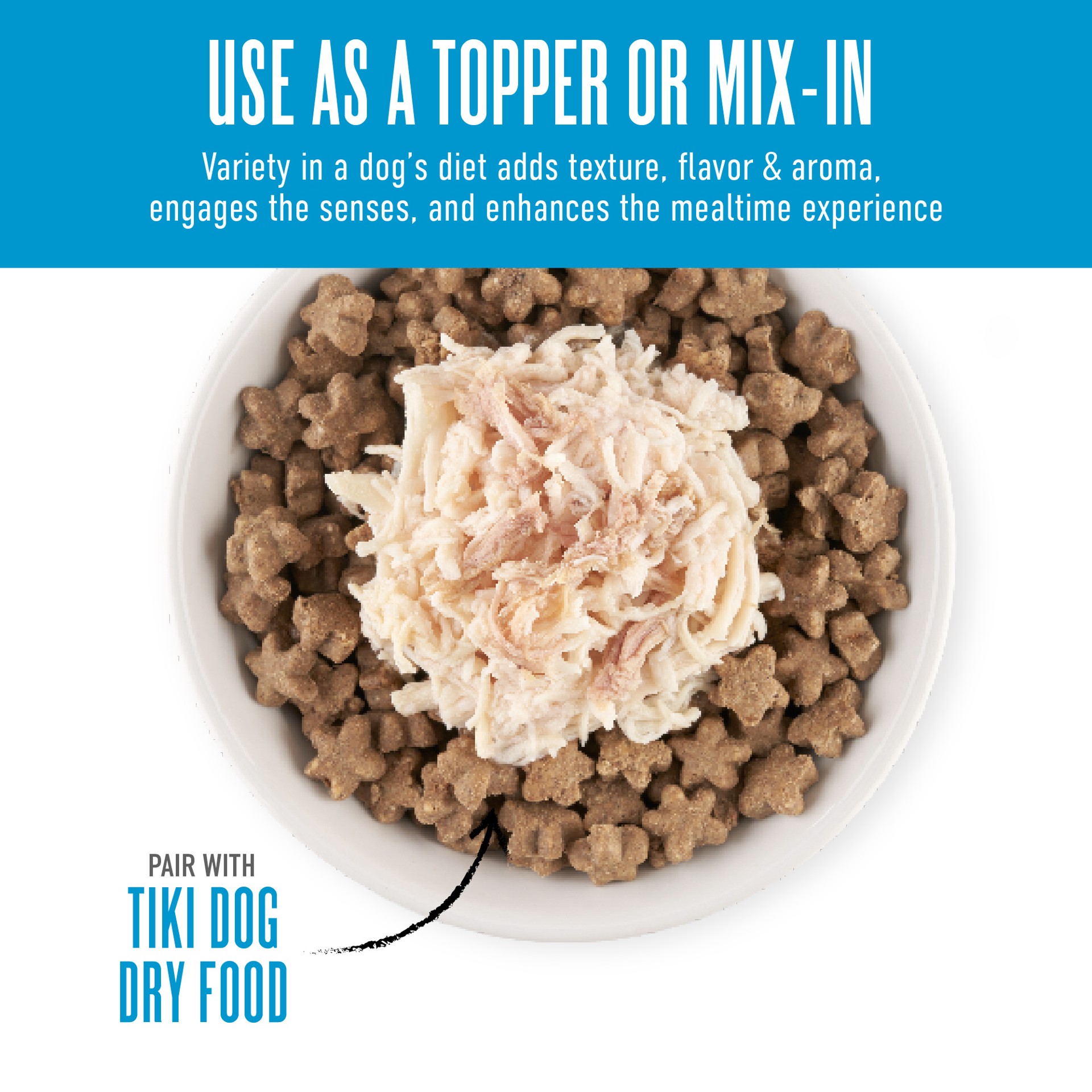 slide 7 of 7, Tiki Dog Born Carnivore Protein Booster opper, Variety Pack Dog Food Topper, 2.1 oz., Count of 12, 1 ct