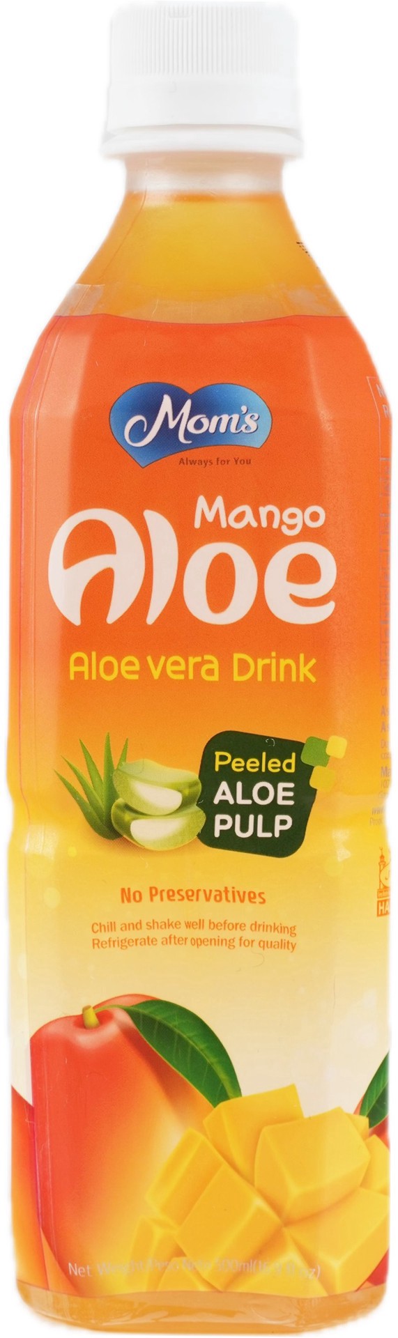 slide 1 of 1, Mom's Mango Aloe Vera Drink, 16.9 oz