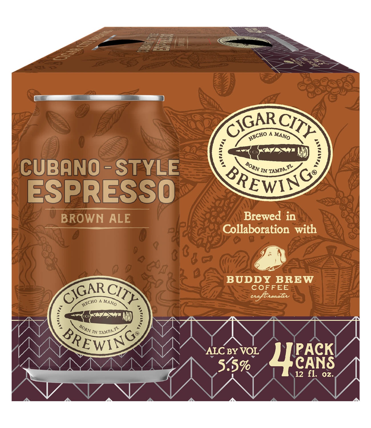 slide 1 of 1, Cigar City Brewing Cubano-Style Espresso Brown Ale, 4 ct; 12 oz