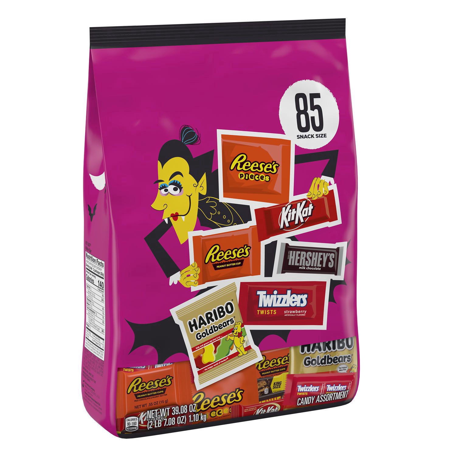 slide 1 of 1, Hershey's, All Time Greats Assorted Snack Size Candy, 85 Ct, 39.08 Oz, 398 oz