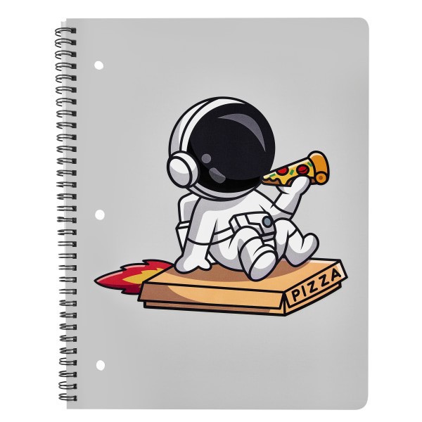 slide 2 of 3, Eccolo Composition Spiral Notebook, 8-1/2"" x 11-3/4"", 1 Subject, College Rule, 80 Sheets, Kitsch In Space, 1 ct