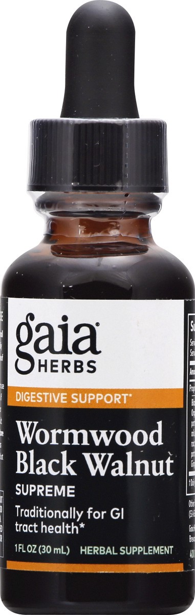 slide 6 of 9, Gaia Herbs Wormwood Black Walnut Herbal Supplement, 1 fl oz