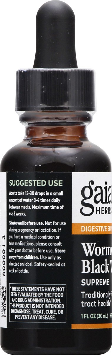 slide 7 of 9, Gaia Herbs Wormwood Black Walnut Herbal Supplement, 1 fl oz