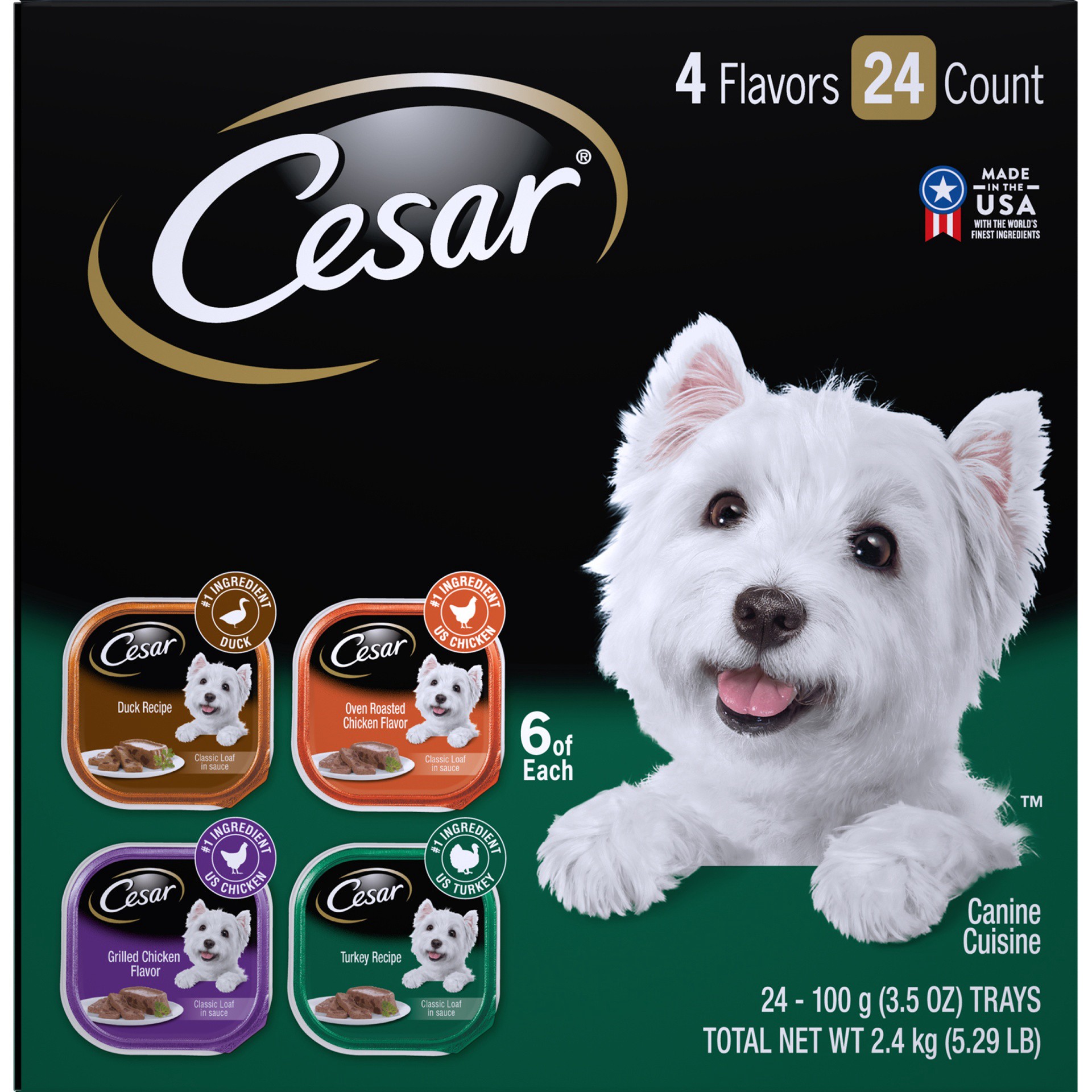 slide 2 of 9, Cesar Canine Cuisine Tray 24 - 3.5 oz ea, 3.5 oz