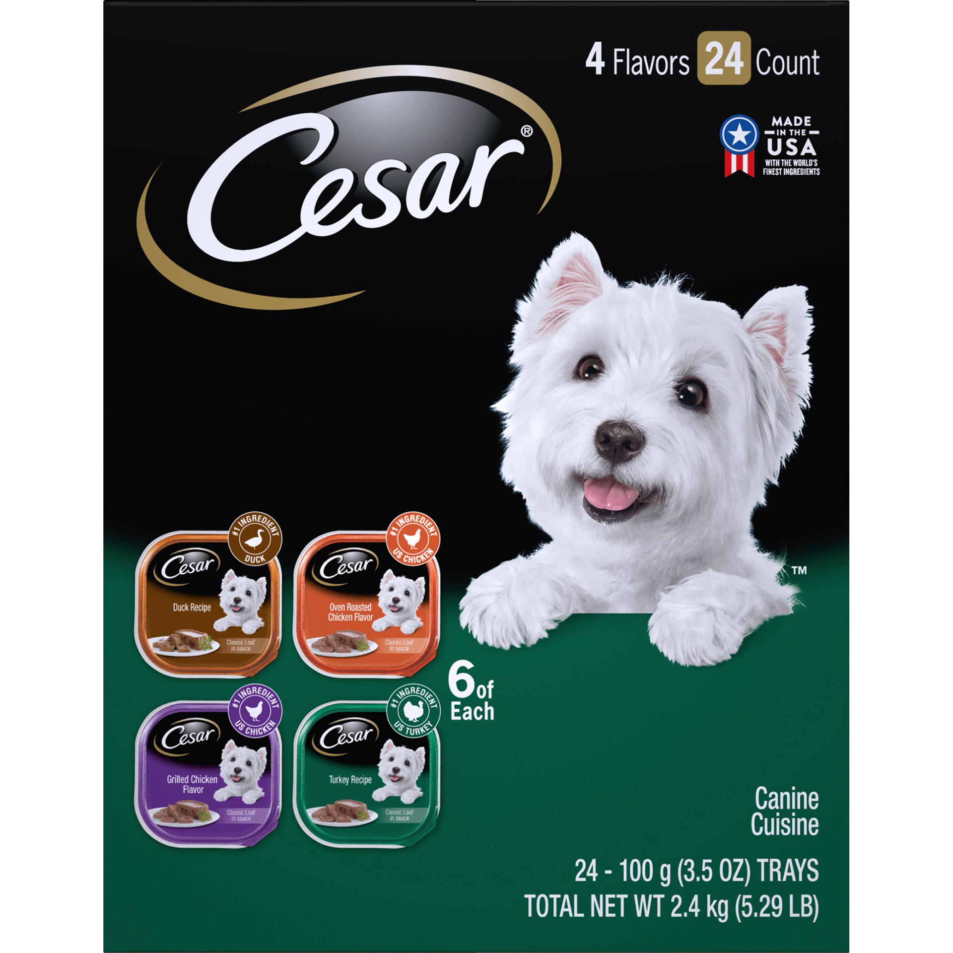 slide 8 of 9, Cesar Canine Cuisine Tray 24 - 3.5 oz ea, 3.5 oz