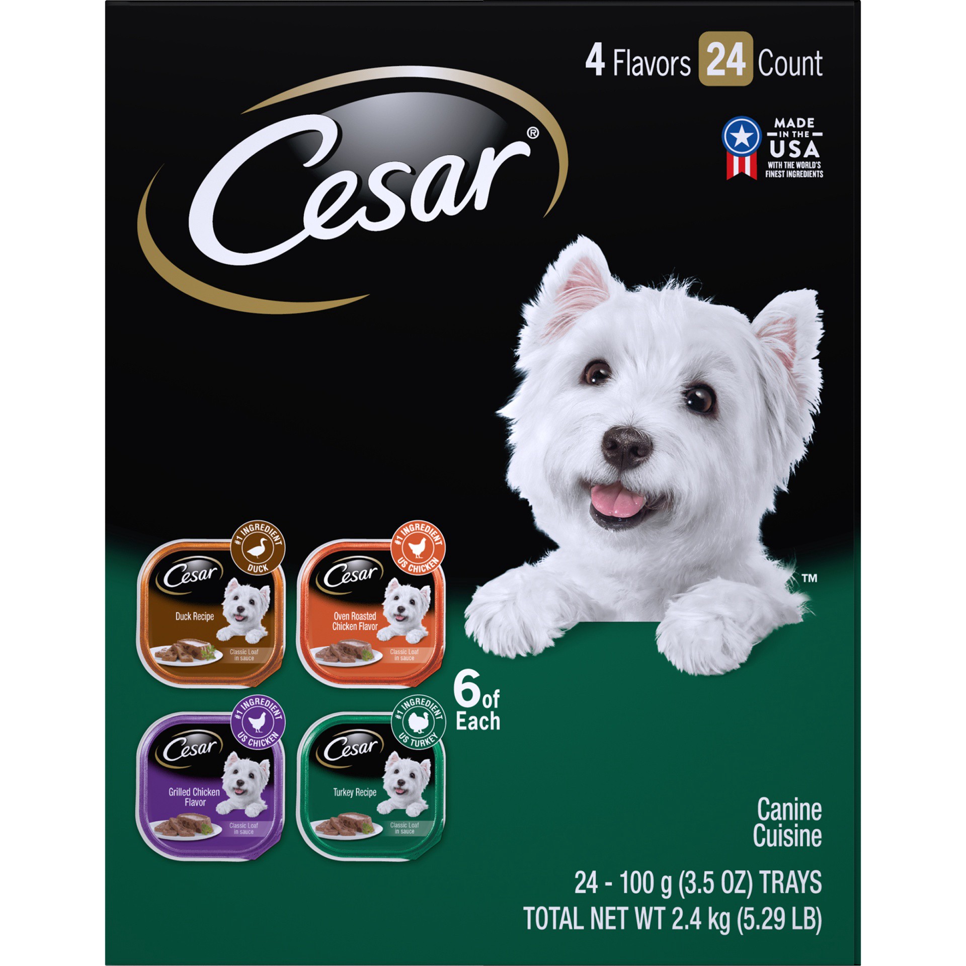 slide 5 of 9, Cesar Canine Cuisine Tray 24 - 3.5 oz ea, 3.5 oz