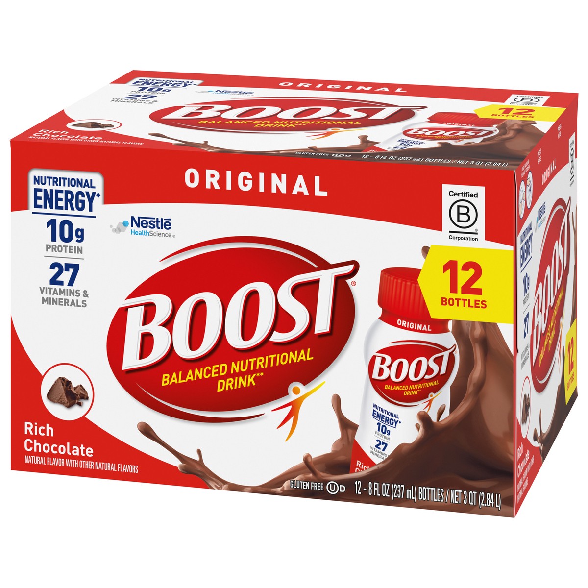 slide 5 of 9, Boost Original Complete Nutritional Drink - Rich Chocolate, 12 ct; 8 oz