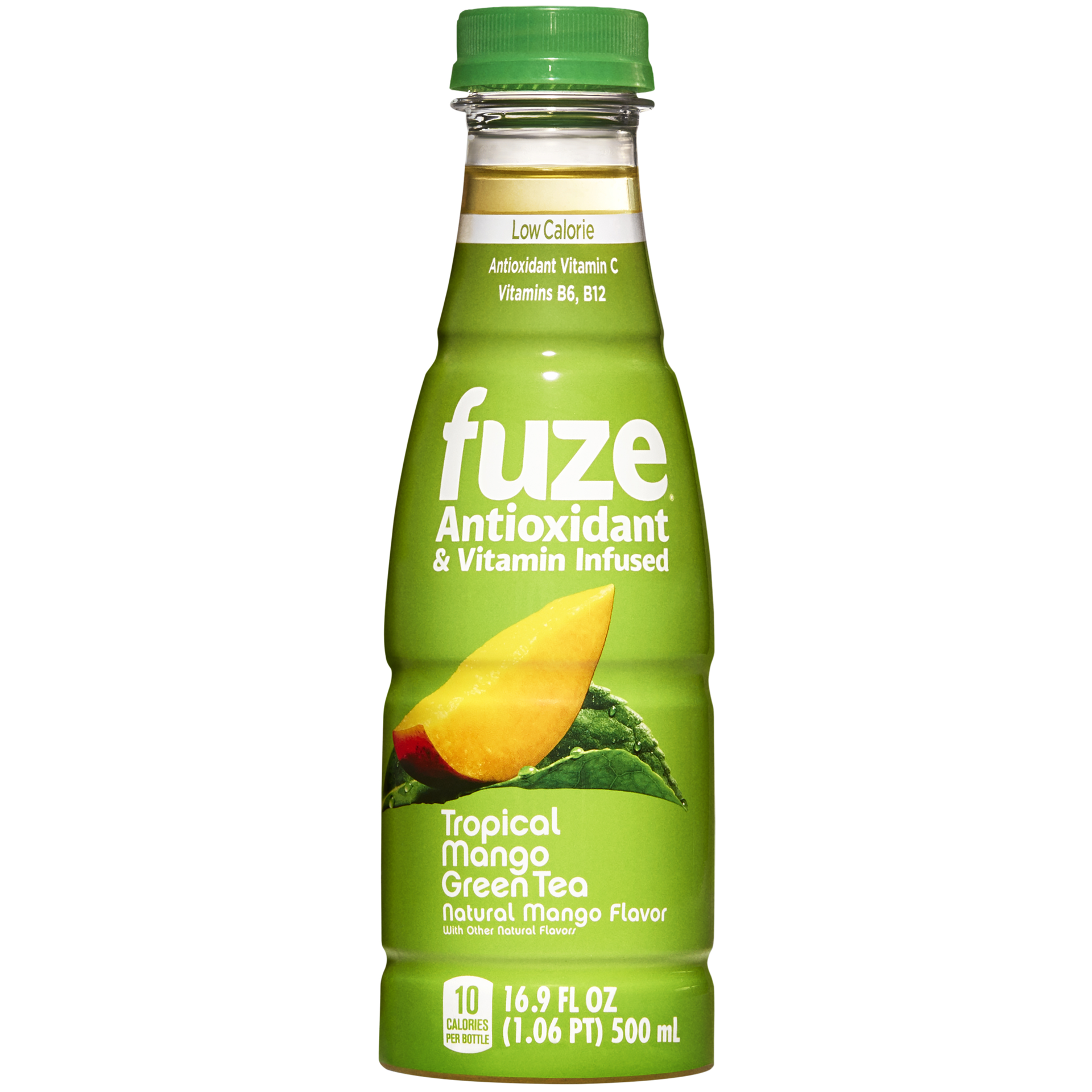 slide 1 of 1, Fuze Mango Green Low Calorie Tea Tea with Vitamins B6 and B12- 16.9 fl oz, 16.9 fl oz