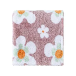 Havenstay Cozy Printed Throw, Floral, 50x70, Pink